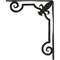 Ekena Millwork Fleur De Lis Wrought Iron Bracket, (Single center brace), Antiqued Silver 1 1/2"W x 10"D x 12"H BKTM01X10X12SFLASV - alternate 8